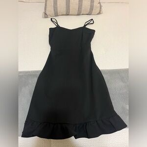 Black mini dress. Lulu’s